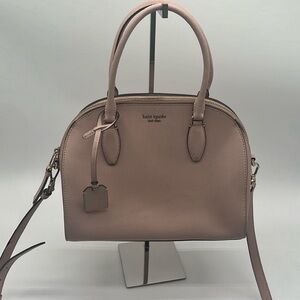 Kate Spade New York Pink Leather Dome Double Handle Crossbody Satchel BLEMISH
